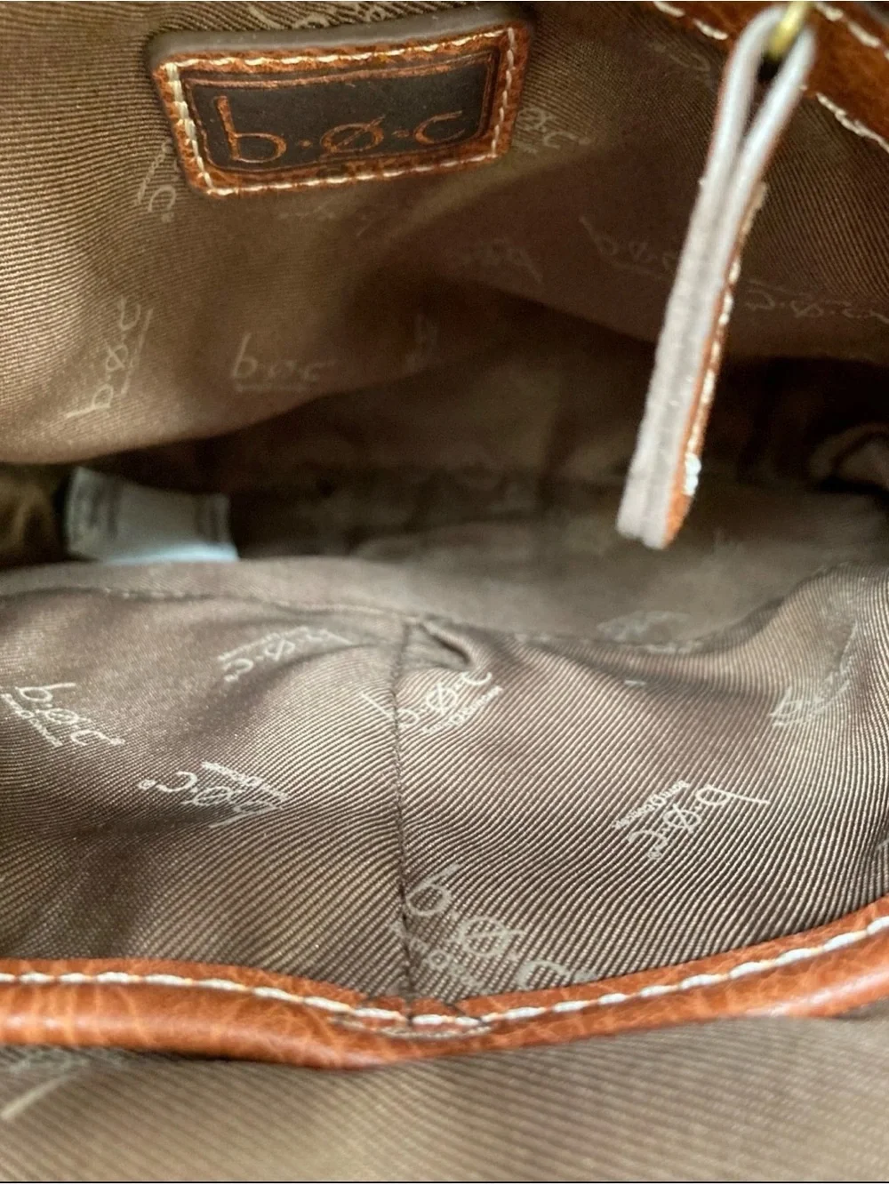 B.Ø.C Born Concept Pink & Brown Crossbody Bag With Organizer